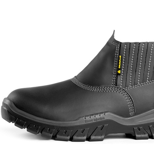 Botina em microfibra com elstico biqueira composite preta - BH SB SRC