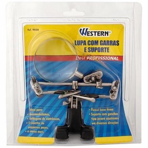 Lupa com garras e suporte Lupa com garras e suporte