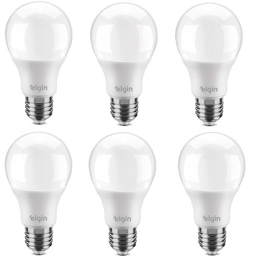 Kit 6 Lâmpadas led bulbo 9W 810 lúmens branca fria - A60  110V/220V Kit 6 Lâmpadas led bulbo 9W 810 lúmens branca fria - A60  110V/220V