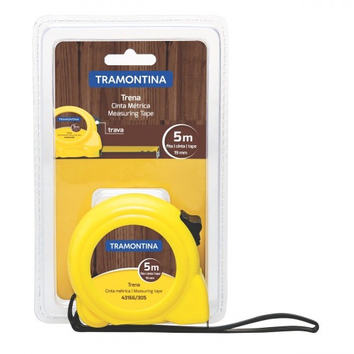 Trena com fita de aço 19 mm x 5 m com trava Trena com fita de aço 19 mm x 5 m com trava