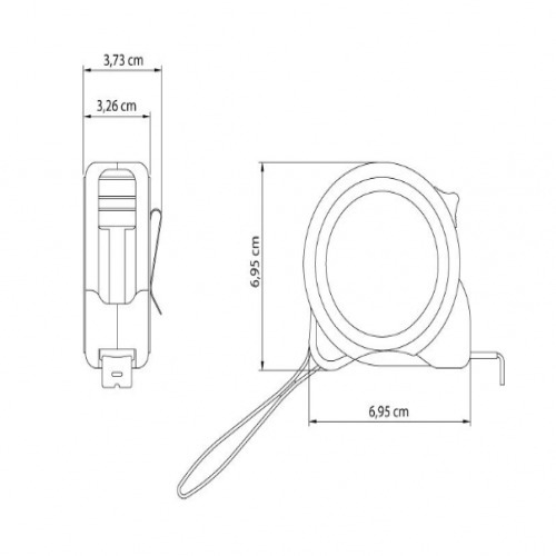 Trena com fita de aço 19 mm x 5 m com trava Trena com fita de aço 19 mm x 5 m com trava