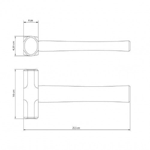 Marreta oitavada 1 kg com cabo de madeira - 40508/002