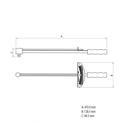 Torqumetro de vareta encaixe 1/2