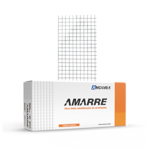 Tela amarra��o para alvenaria 7,5 x 50 cm com 150 pe�as