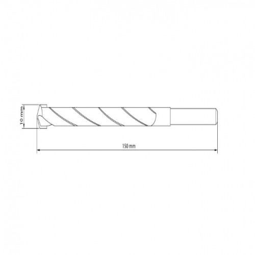 Broca de wídea para concreto 10 mm din8039 - 43142/110 Broca de wídea para concreto 10 mm din8039 - 43142/110
