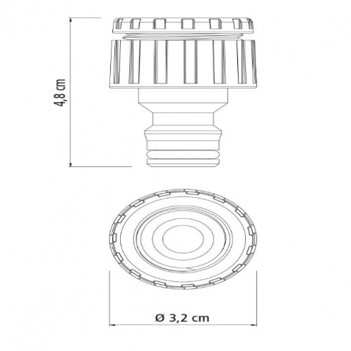Adaptador plstico fmea rosca 3/4