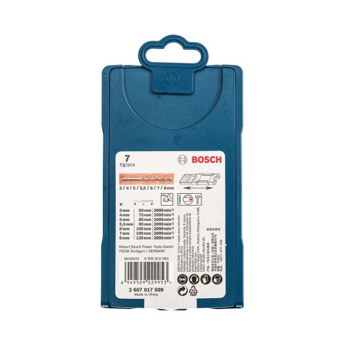 Jogo de brocas para concreto 3 a 8 mm com 7 peas - Mini X-Line