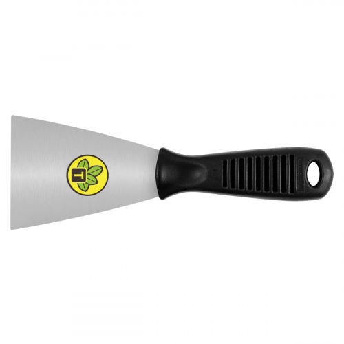 Espátula flexível metálica 8 cm com cabo plástico Espátula flexível metálica 8 cm com cabo plástico
