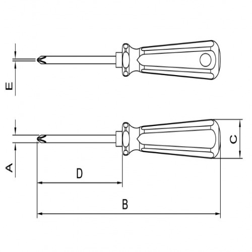 Chave phillips 3/16 x 8