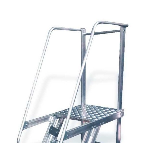 Escada plataforma de alumínio 1.0 m c/ 3 degraus + patamar  Escada plataforma de alumínio 1.0 m c/ 3 degraus + patamar