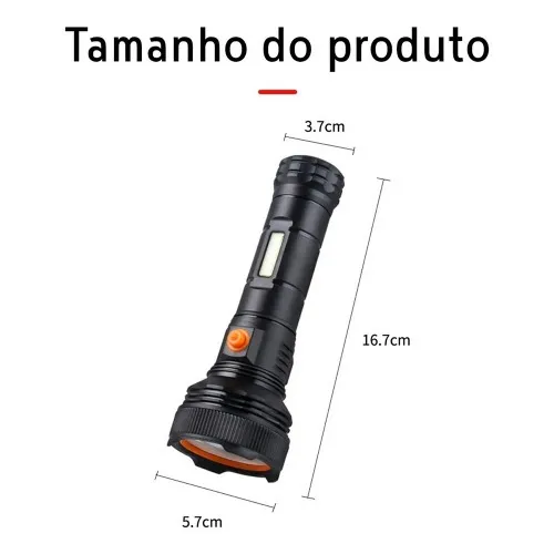 Lanterna recarregável LED USB - LA-7