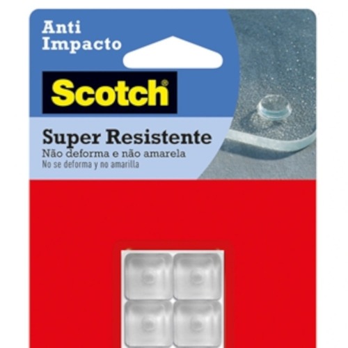 Protetor adesivo anti-impacto quadrado 16 mm com 8 unidades