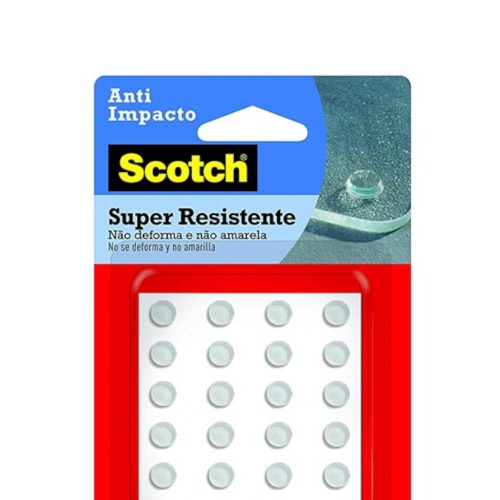 Protetor adesivo anti-impacto redondo 8 mm com 28 unidades Protetor adesivo anti-impacto redondo 8 mm com 28 unidades