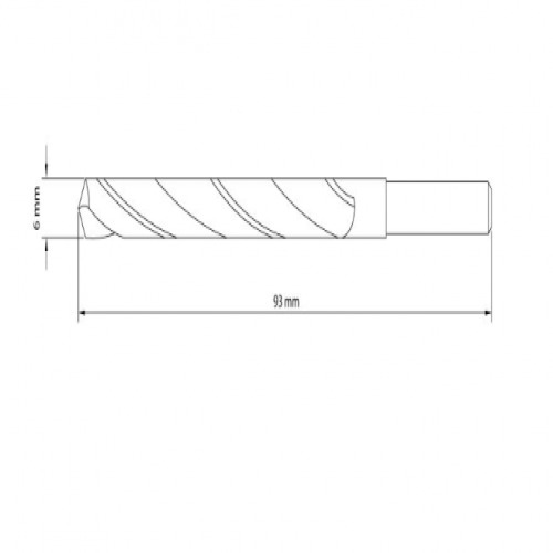 Broca de a�o r�pido para metal 6,0 mm DIN 338 