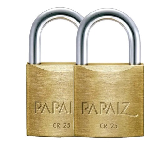Kit 2 cadeados em lato de 25 mm - CR25