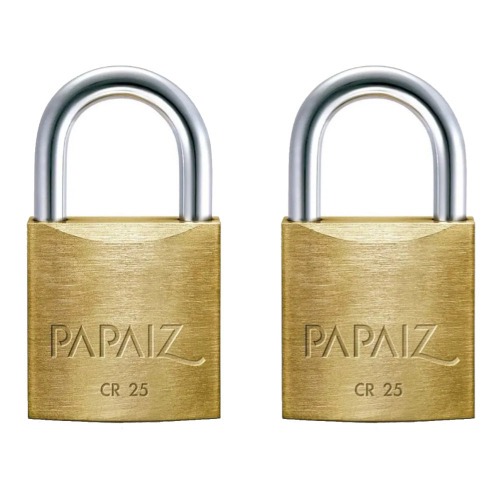 Kit 2 cadeados em lato de 25 mm - CR25