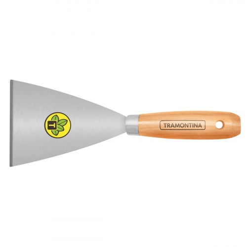 Espátula rígida 10 cm em aço com cabo de madeira Espátula rígida 10 cm em aço com cabo de madeira