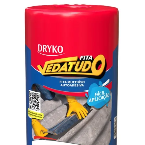 Kit 2 Fitas asfáltica auto adesiva aluminizada multiuso 45 cm x 10 m - Vedatudo