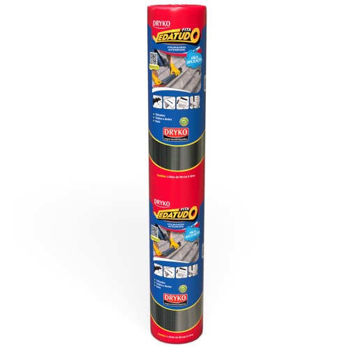 Fita manta asfltica auto adesiva aluminizada multiuso 90 cm x 10 m - Vedatudo