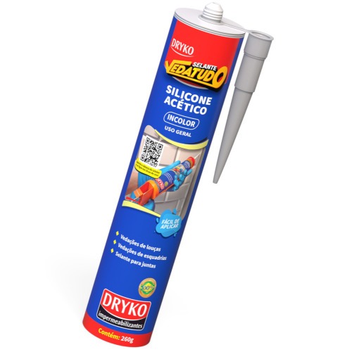 Silicone actico para vedao 260 gramas - Vedatudo