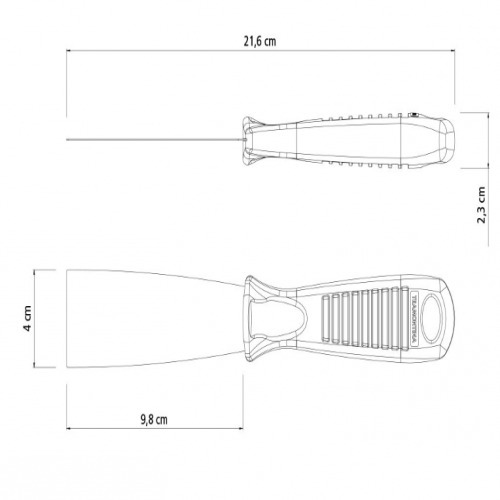 Espátula flexível metálica 4 cm com cabo plástico - 77396045 Espátula flexível metálica 4 cm com cabo plástico - 77396045