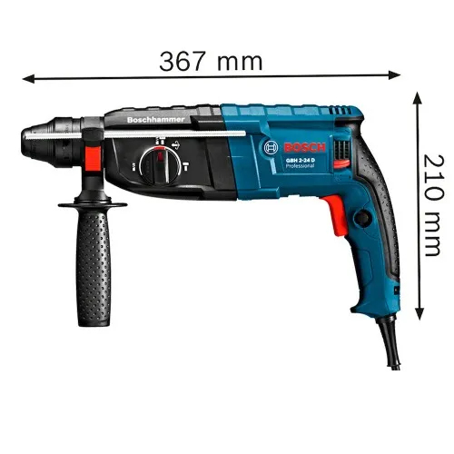 Martelete Perfurador Rompedor 820W 2,7 joules com 5 brocas Sds Plus GBH2-24D  220V
