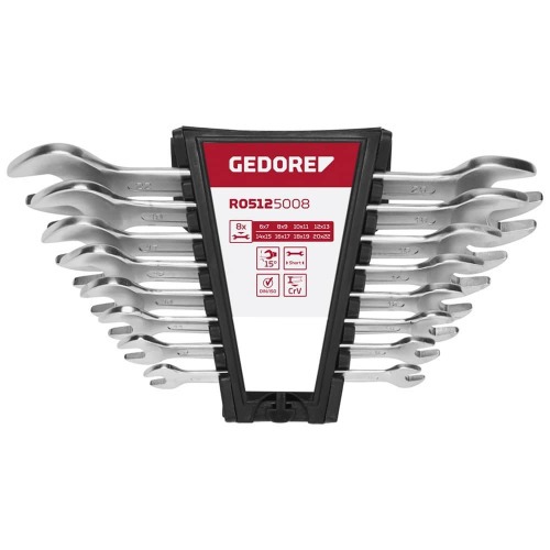 Jogos de chave fixa 6 a 22 mm ao cromo vandiocom 8 peas - R05125008