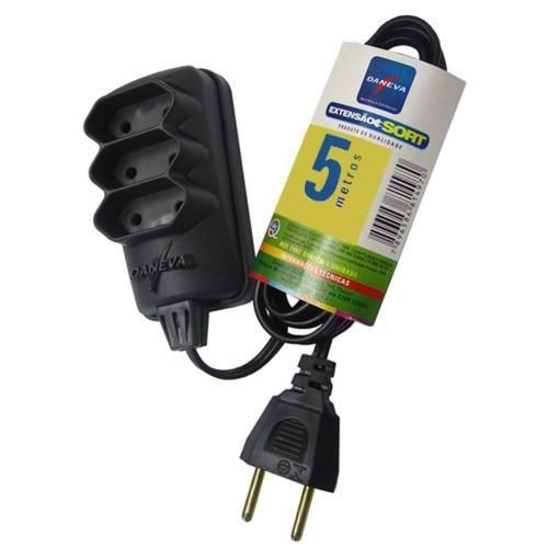 Extens�o el�trica 5 metros 2 x 0,75 mm 2P 10A - SORT