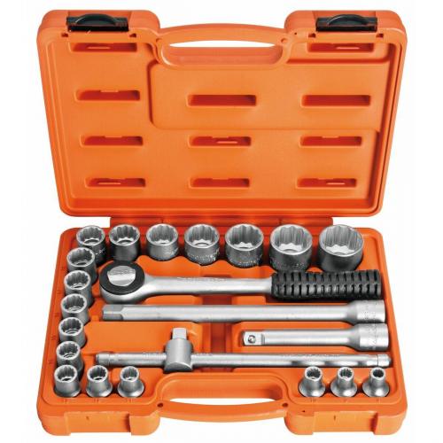 Jogo de soquetes estriados 8 a 32 mm encaixe 1/2