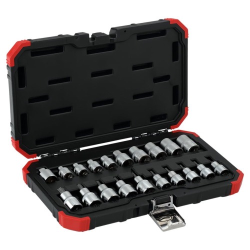 Jogo de soquete hexalobular encaixe 3/8