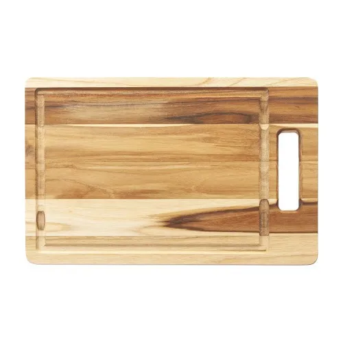 Tábua de madeira para churrasco com canaleta 39 x 25 cm - 1213C
