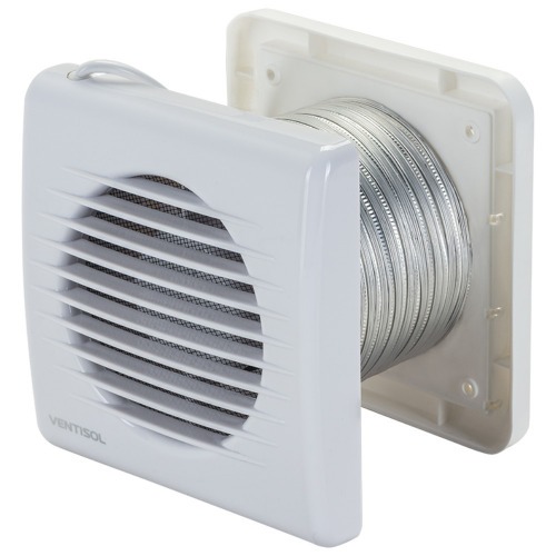 Exaustor para banheiro diâmetro de 100 mm com grade e duto KEXB-03  110V/220V Exaustor para banheiro diâmetro de 100 mm com grade e duto KEXB-03  110V/220V