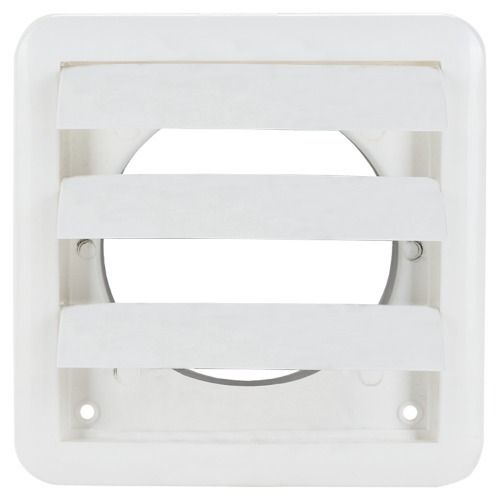 Veneziana autofechante para exaustor 100 mm branca