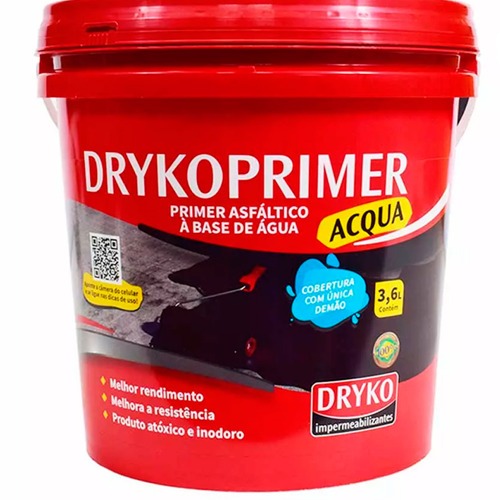Primer asfltico 3,6L para mantas e fitas asflticas - DrykoPrimer