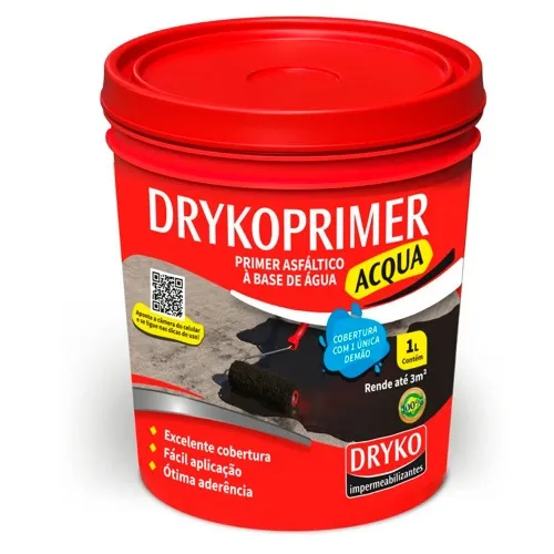 Primer asfáltico 1L para mantas e fitas asfálticas - DrykoPrimer