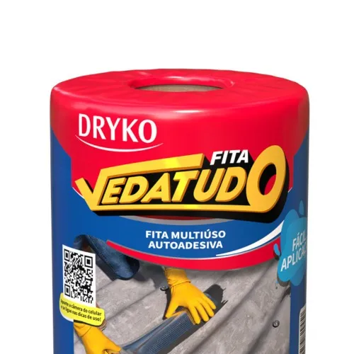 Kit 2 Fitas asfáltica auto adesiva aluminizada multiuso 30 cm x 10 m - Vedatudo