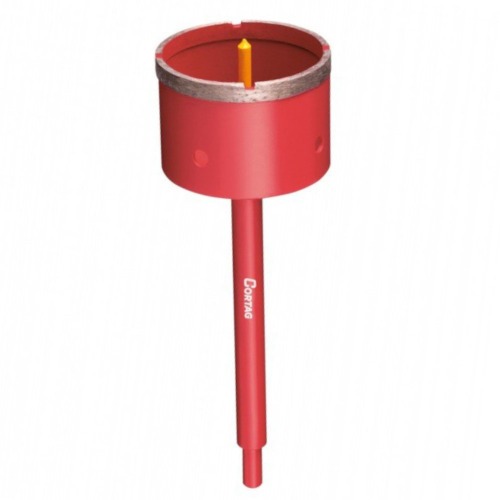 Serra copo diamantada 80 mm com haste de 3/8