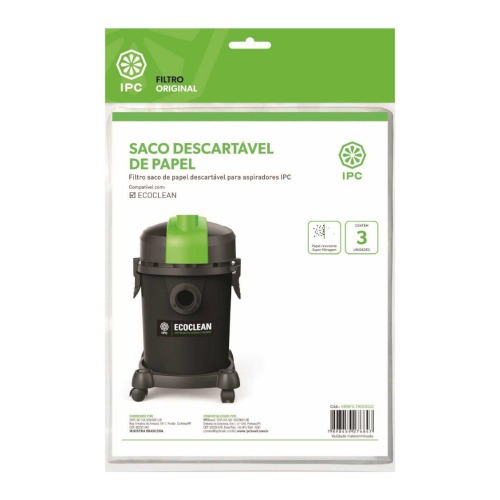Filtro de papel 3 peas para aspirador de p Ecoclean