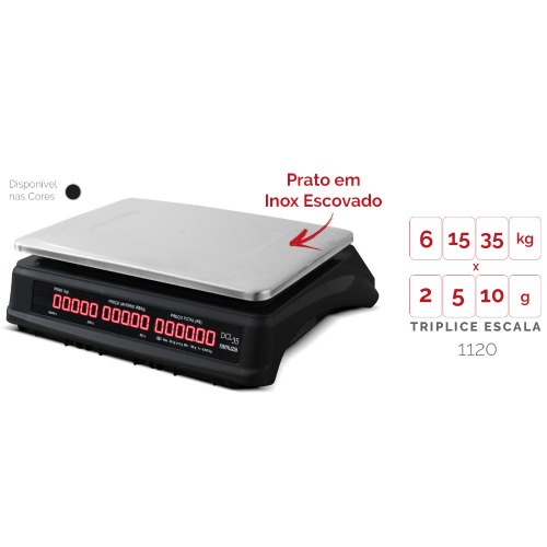 Balança digital computadora a bateria 35 kg - DCL Balança digital computadora a bateria 35 kg - DCL