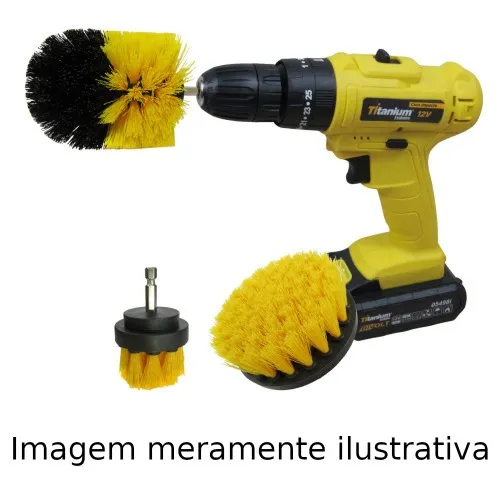 Jogo de escovas rotativas para furadeira e parafusadeira com 03 peças