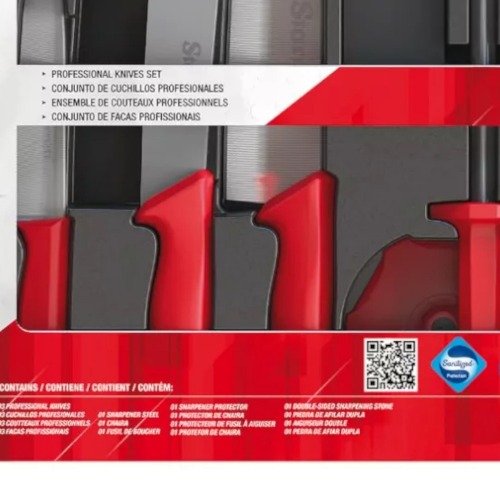 Jogo de facas para churrasco 6 peças cabo Jogo de facas para churrasco 6 peças cabo