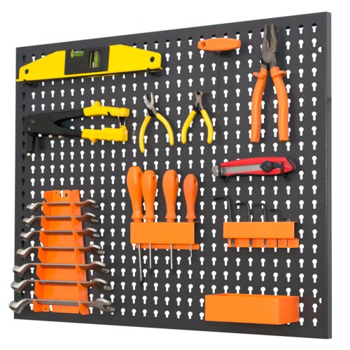 Painel para ferramentas metlico para ganchos plstico 725 x 575 mm