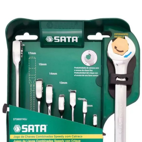 Jogo de chave combinada com catraca 8 a 19 mm - Speed Jogo de chave combinada com catraca 8 a 19 mm - Speed