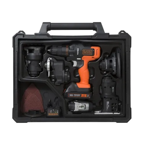 Kit Furadeira Parafusadeira a bateria 20V 6 em 1 - Matrix