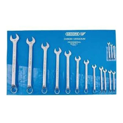 Jogo de chave combinada 6 a 32 mm aço cromo vanádio com 15 peças - 1 B - 15M Jogo de chave combinada 6 a 32 mm aço cromo vanádio com 15 peças - 1 B - 15M