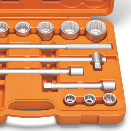 Jogo de soquete estriado de 22 a 50 mm encaixe de 3/4