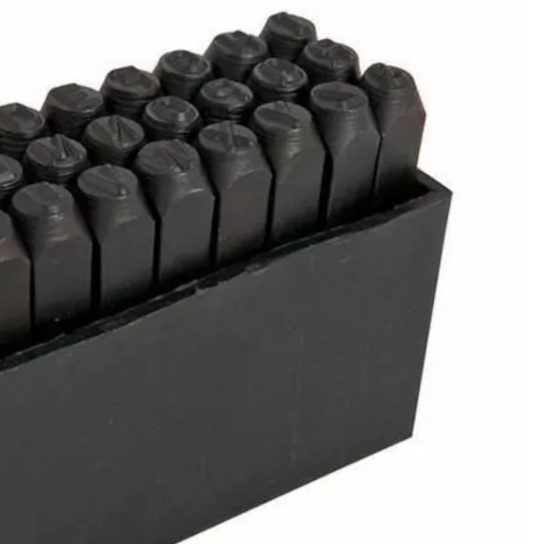Jogo de alfabeto 5 mm para gravao com 27 peas