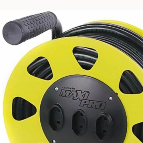 Extensão elétrica 40 metros 2 x 1,50 mm 2P 10A com carretel - MAXIPRO Extensão elétrica 40 metros 2 x 1,50 mm 2P 10A com carretel - MAXIPRO