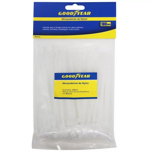 Abraçadeira de nylon 7,6 mm x 20 cm 100 peças GYCTP021 Abraçadeira de nylon 7,6 mm x 20 cm 100 peças GYCTP021