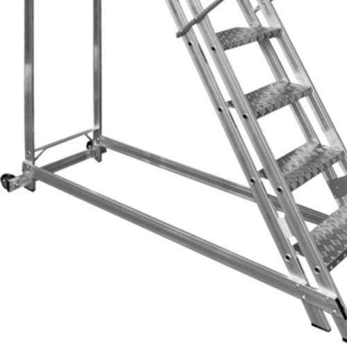 Escada plataforma de alumnio 2.25 m c/ 8 degraus + patamar